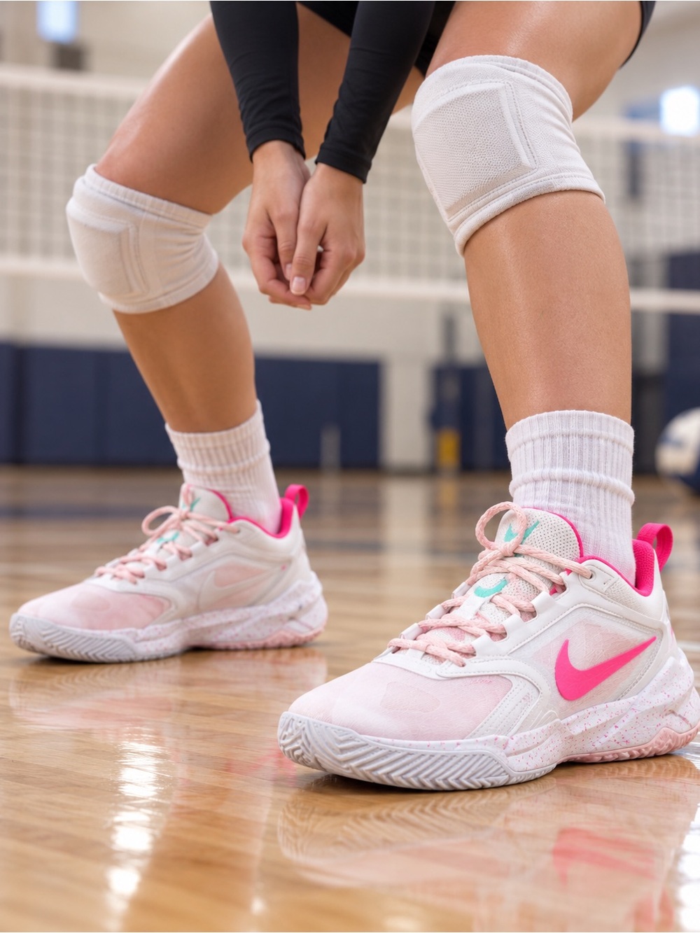 Nike HyperAce 3 SE Big Kids US 4.5Y Volleyball Shoes White Hyper Pink